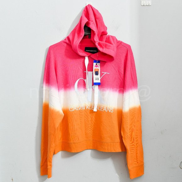 Calvin Klein Jeans Sweaters - - Brand new Calvin Klein Tie-Dye monogram logo in pink size Large